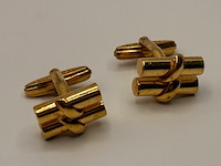 Christian dior goldplated manchetknopen - afbeelding 1 van  4