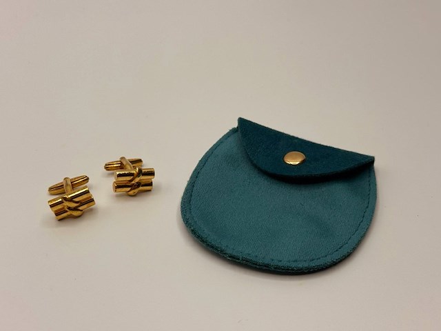 Christian dior goldplated manchetknopen - afbeelding 2 van  4