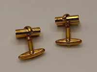 Christian dior goldplated manchetknopen - afbeelding 4 van  4