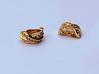Christian dior goldplated oorbellen met steentjes - afbeelding 6 van  7