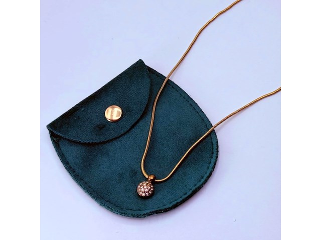Christian dior goldplated pendant collier met steentjes - afbeelding 1 van  7
