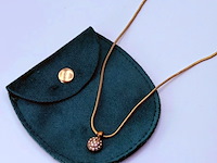 Christian dior goldplated pendant collier met steentjes - afbeelding 1 van  7