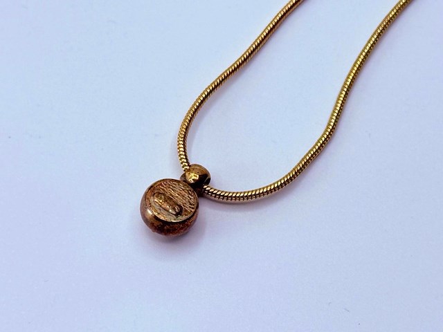 Christian dior goldplated pendant collier met steentjes - afbeelding 4 van  7