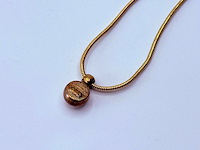 Christian dior goldplated pendant collier met steentjes - afbeelding 4 van  7
