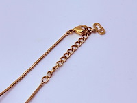 Christian dior goldplated pendant collier met steentjes - afbeelding 6 van  7