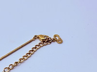 Christian dior goldplated pendant collier met steentjes - afbeelding 7 van  7