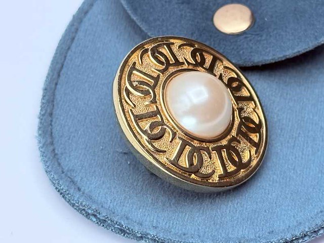 Christian dior goldplated pendant met parel - afbeelding 4 van  5