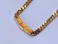 Christian dior goldplated schakelcollier met strass - afbeelding 3 van  8