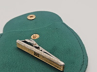 Christian dior goldplated tie clip - two tone - afbeelding 4 van  6