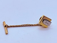 Christian dior goldplated tie-pin/stropdashouder - afbeelding 3 van  5