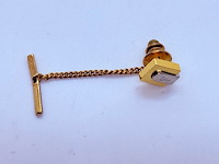 Christian dior goldplated tie-pin/stropdashouder - afbeelding 4 van  5