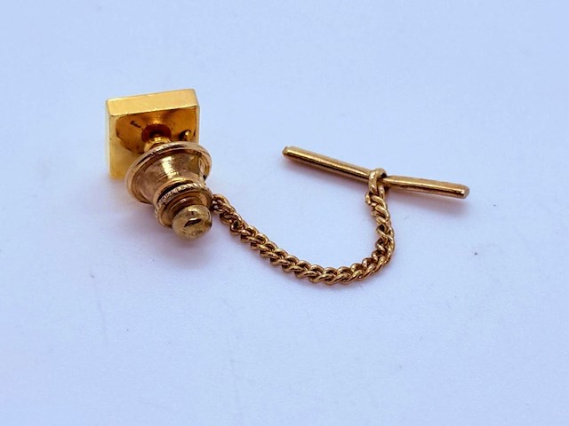 Christian dior goldplated tie-pin/stropdashouder - afbeelding 5 van  5