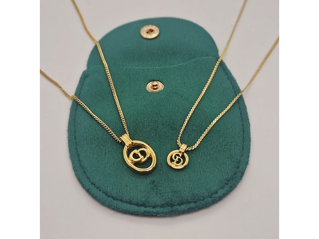 Christian dior his & hers goldplated collier set - afbeelding 1 van  8