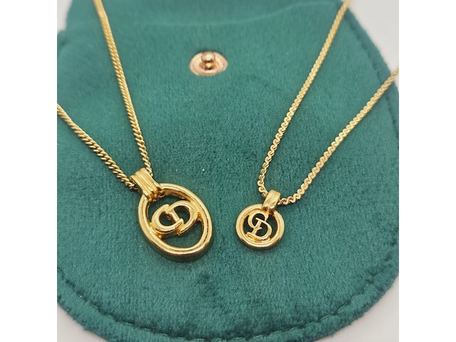 Christian dior his & hers goldplated collier set - afbeelding 3 van  8