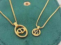 Christian dior his & hers goldplated collier set - afbeelding 3 van  8
