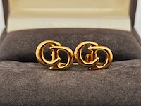 Christian dior monsieur goldplated manchetknopen - afbeelding 1 van  7