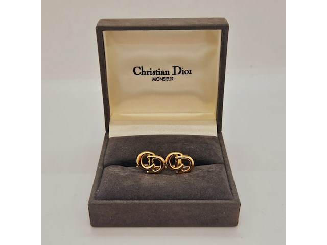 Christian dior monsieur goldplated manchetknopen - afbeelding 2 van  7