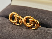 Christian dior monsieur goldplated manchetknopen - afbeelding 3 van  7
