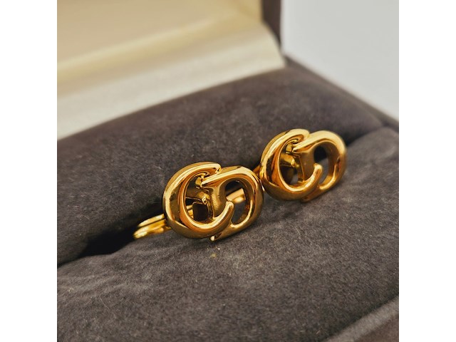 Christian dior monsieur goldplated manchetknopen - afbeelding 4 van  7