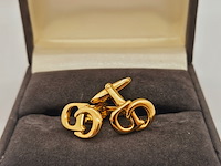 Christian dior monsieur goldplated manchetknopen - afbeelding 6 van  7