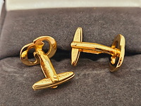 Christian dior monsieur goldplated manchetknopen - afbeelding 7 van  7