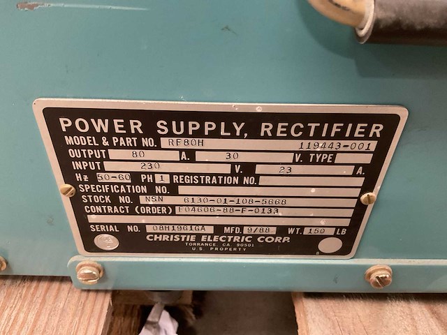 Christie electric rf80h acculader - afbeelding 3 van  6