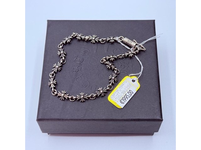 Chrome hearts ''tiny e'' sterling silver cross bracelet - afbeelding 2 van  10