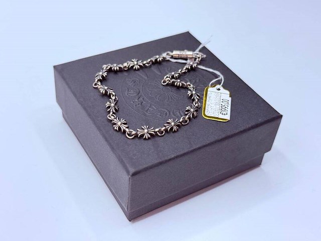 Chrome hearts ''tiny e'' sterling silver cross bracelet - afbeelding 3 van  10
