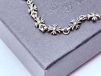 Chrome hearts ''tiny e'' sterling silver cross bracelet - afbeelding 9 van  10