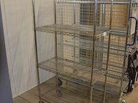 Chroom rolrek 4 leggers afm. 90x45x177 - afbeelding 2 van  5