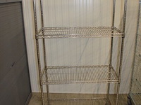 Chroom rolrek 4 leggers afm. 90x45x177 - afbeelding 3 van  5