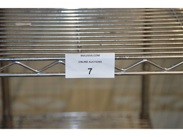 Chroom rolrek 4 leggers afm. 90x45x177 - afbeelding 5 van  5