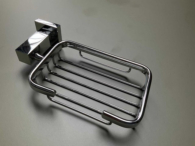 Chroom zeephouder mandje - afbeelding 1 van  3