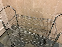 Chroomstalen serveerwagen - afbeelding 3 van  4