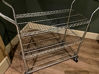 Chroomstalen serveerwagen - afbeelding 4 van  5