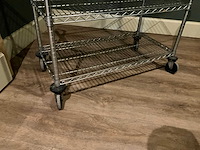 Chroomstalen serveerwagen - afbeelding 5 van  5