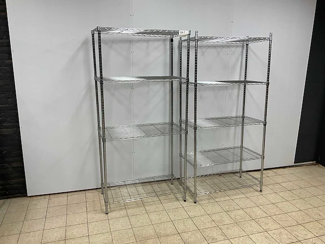 Chroomstalen stellingen (2x) - afbeelding 4 van  5