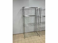 Chroomstalen stellingen (2x) - afbeelding 1 van  5