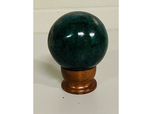 Chrysocolla bol met standaard - afbeelding 1 van  3