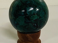 Chrysocolla bol met standaard - afbeelding 2 van  3