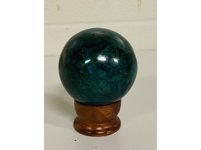 Chrysocolla bol met standaard - afbeelding 3 van  3