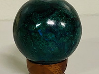 Chrysocolla bol met standaard - afbeelding 3 van  3