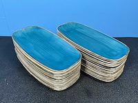 Churchill stonecast java blue chefs oblong bord (60x) - afbeelding 1 van  6