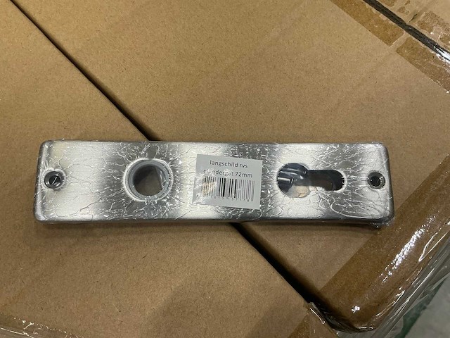 Cilindergat 72mm langschild rvs (600x) - afbeelding 2 van  6
