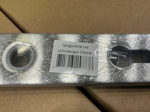 Cilindergat 72mm langschild rvs (600x) - afbeelding 3 van  6