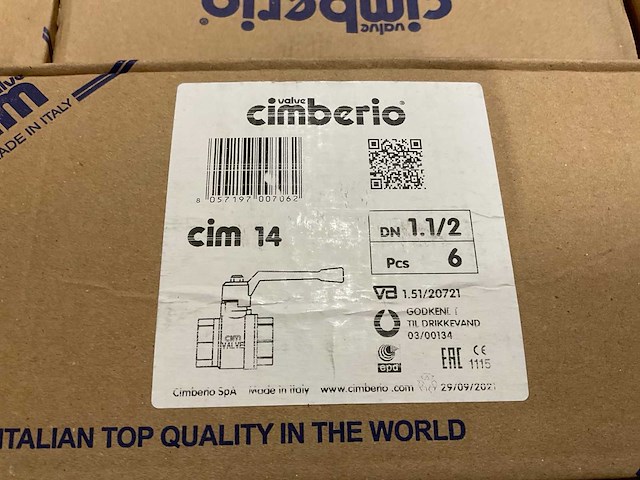 Cimberio cim 14 1.1/2” bolkraan met volle doorgang (36x) - afbeelding 2 van  2