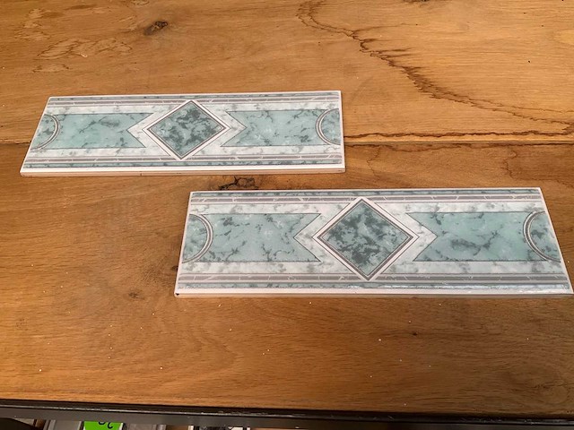 Cinca ceramica tonda decoratietegel 25x8 cm turquoise (70x) - afbeelding 1 van  6