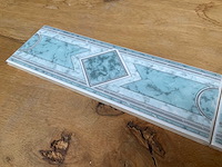Cinca ceramica tonda decoratietegel 25x8 cm turquoise (70x) - afbeelding 4 van  6