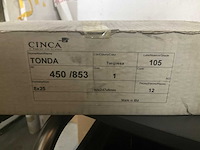 Cinca ceramica tonda decoratietegel 25x8 cm turquoise (70x) - afbeelding 6 van  6