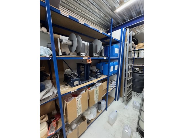 Circa 25 meter magazijnstelling, blauw - afbeelding 3 van  7